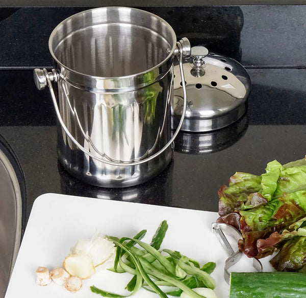 Stainless Steel Compost Pail - Best Brushes