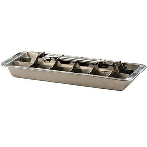 Vintage Stainless Steel Ice Tray - 18 Cubes - Best Brushes