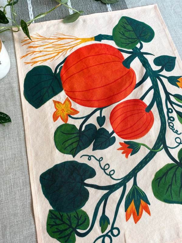 Pumpkin Garden Tea Towel - Best Brushes