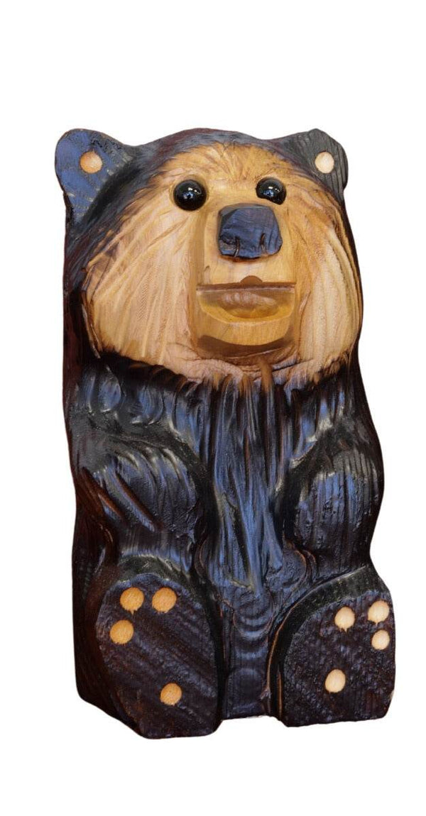 Hand Carved Wooden Bear - Best Brushes