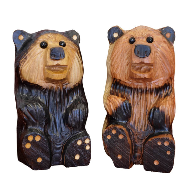 Hand Carved Wooden Bear - Best Brushes