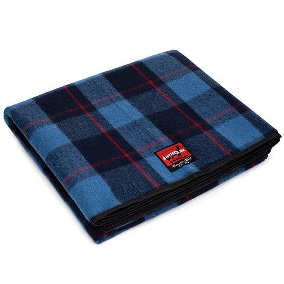 Wool Outdoor/Picnic Blankets - Blue Plaid - Best Brushes