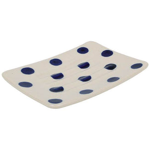 Blue Dots Soap Dish - Best Brushes