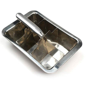 Vintage Stainless Steel Ice Tray - 6 Large Cubes - Best Brushes