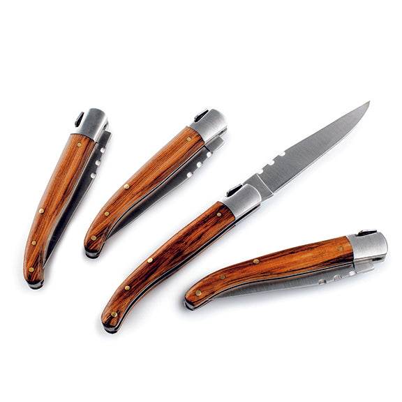 Rakau Folding Steak Knife Set - Best Brushes