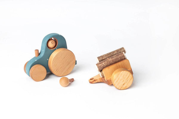 Wooden Tractor Toy - Best Brushes