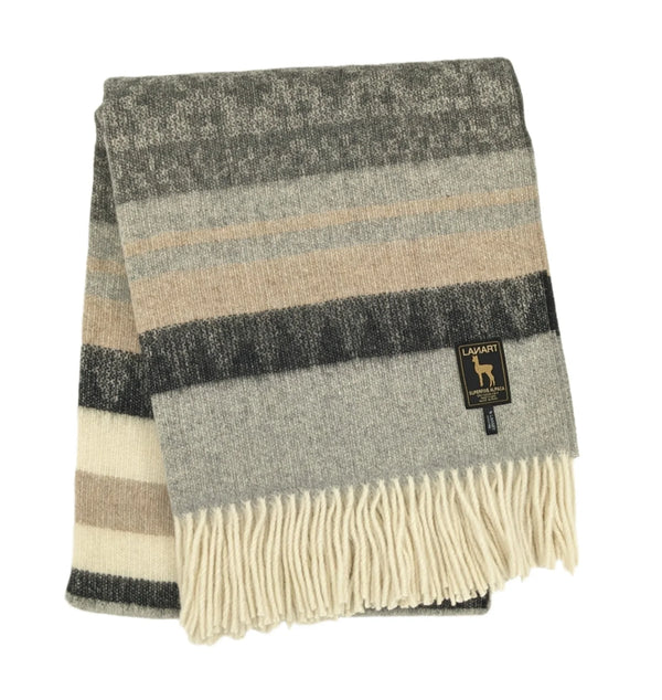 Cherokee Throw – Juniper | Soft, Breathable Alpaca-Blend Lap Throw