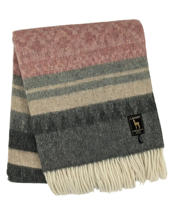 Cherokee Throw – Rosespice | Soft, Breathable Alpaca-Blend Lap Throw