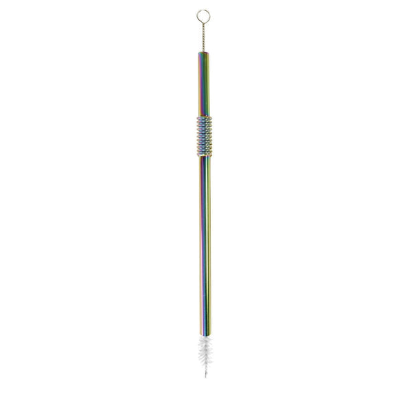 Rainbow Bendable Metal Straws (Set of 4)