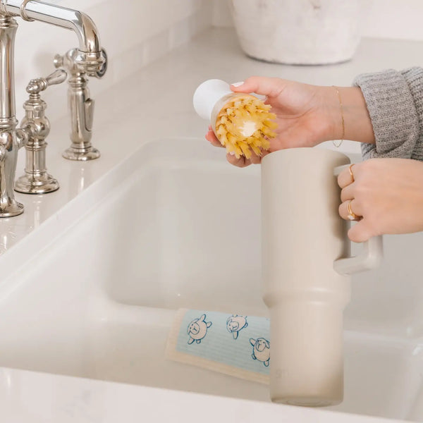 Brush with Dish Soap Stick