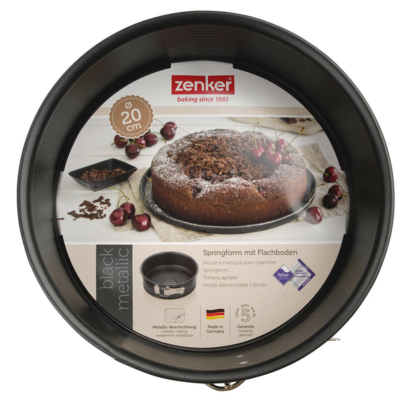 Black Metallic 20 cm Hinged Tin | Non-Stick Springform Cake Pan