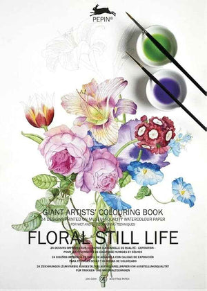 PEPIN Giant Artists' Coloring Books - FLORAL STILL LIFE