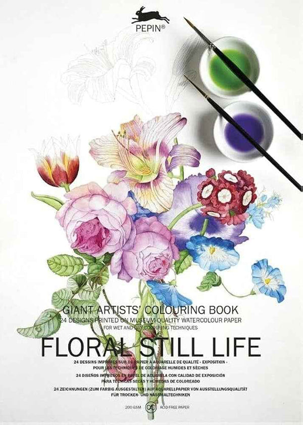 PEPIN Giant Artists' Coloring Books - FLORAL STILL LIFE