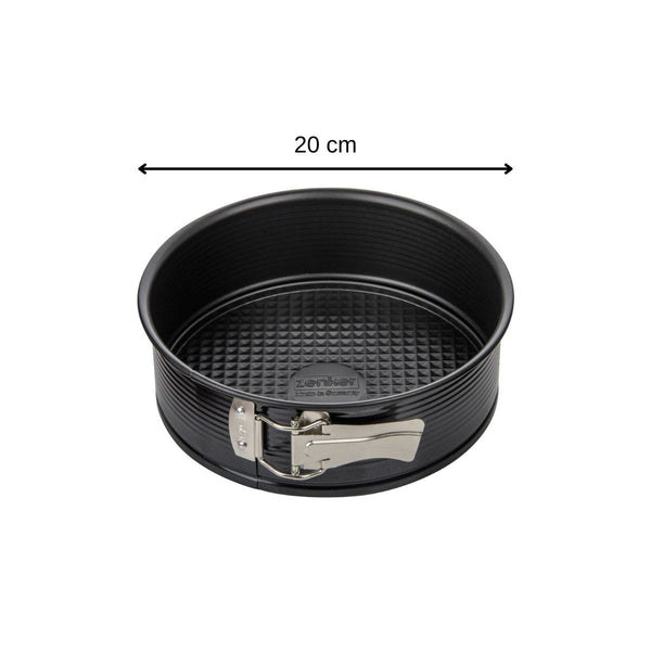 Black Metallic 20 cm Hinged Tin | Non-Stick Springform Cake Pan