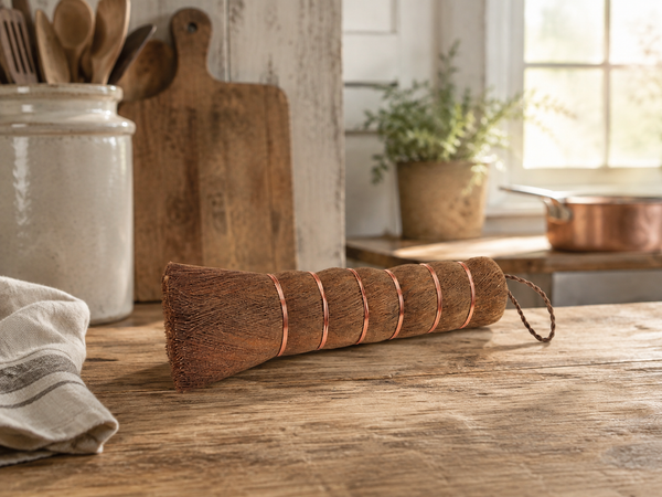 Palm Fiber Pot & Wok Cleaner | Durable Natural Pan Scrubber