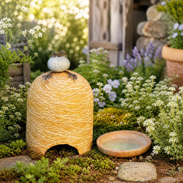 Terra Cotta Toad House and Bath
