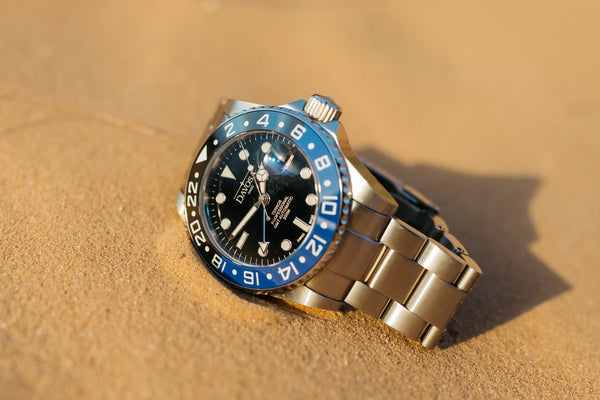 Ternos Professional Automatic 200m GMT Black Blue Diving Watch