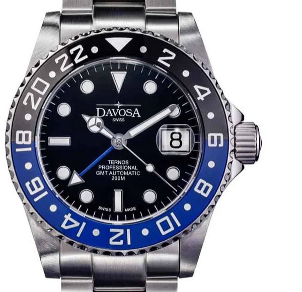 Ternos Professional Automatic 200m GMT Black Blue Diving Watch