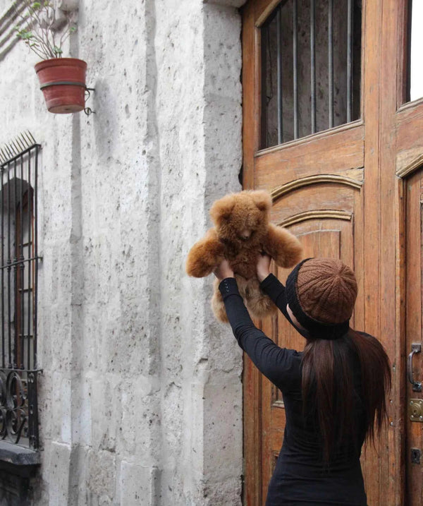 Classic Heirloom 14" Teddy Bear | Ultra-Soft Handcrafted Alpaca Bear