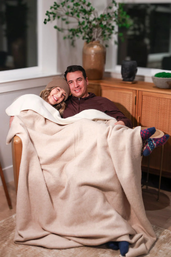 Love Throw - Bed Blanket - Reversible Superfine Alpaca