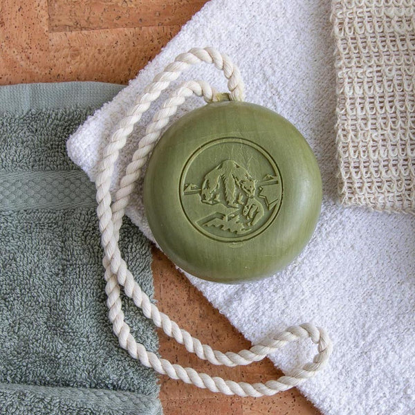 Klar Olive Oil & Lavender Body & Hair Soap on Rope