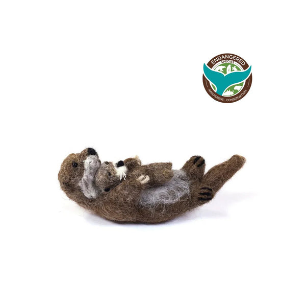 Otter and Baby Felted Alpaca | Handcrafted Fair Trade