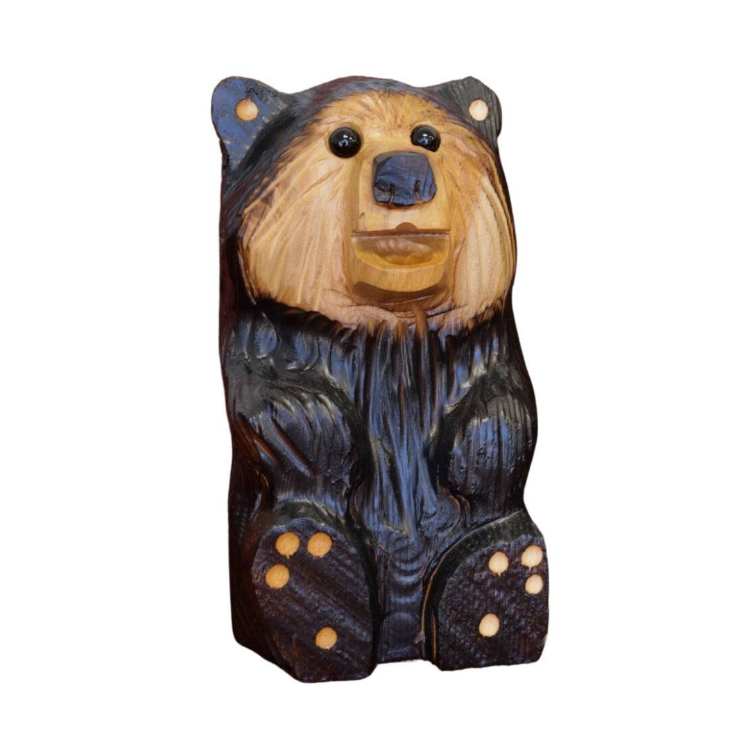 Hand Carved Wooden Bear