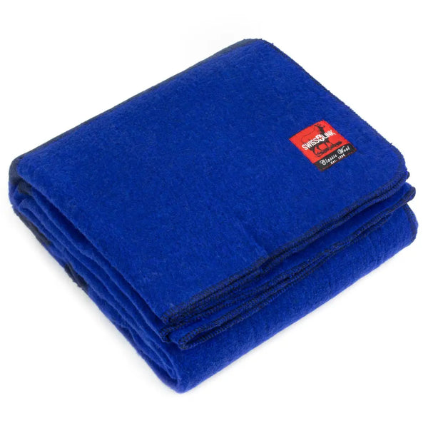 Royal Blue Classic Wool Blanket - Best Brushes