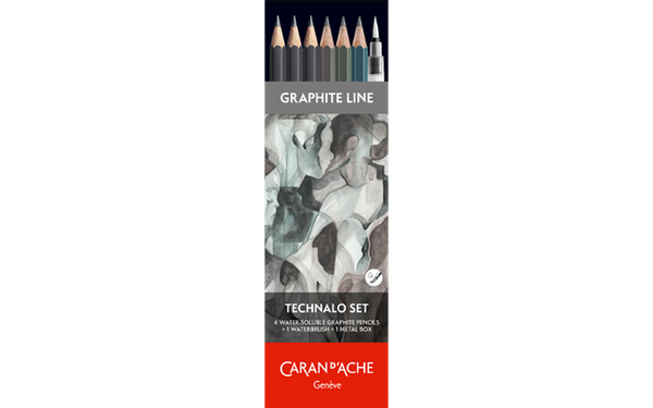 TECHNALO GRAPHITE SET - 6 assorted  pencils (3B, HB, B)
