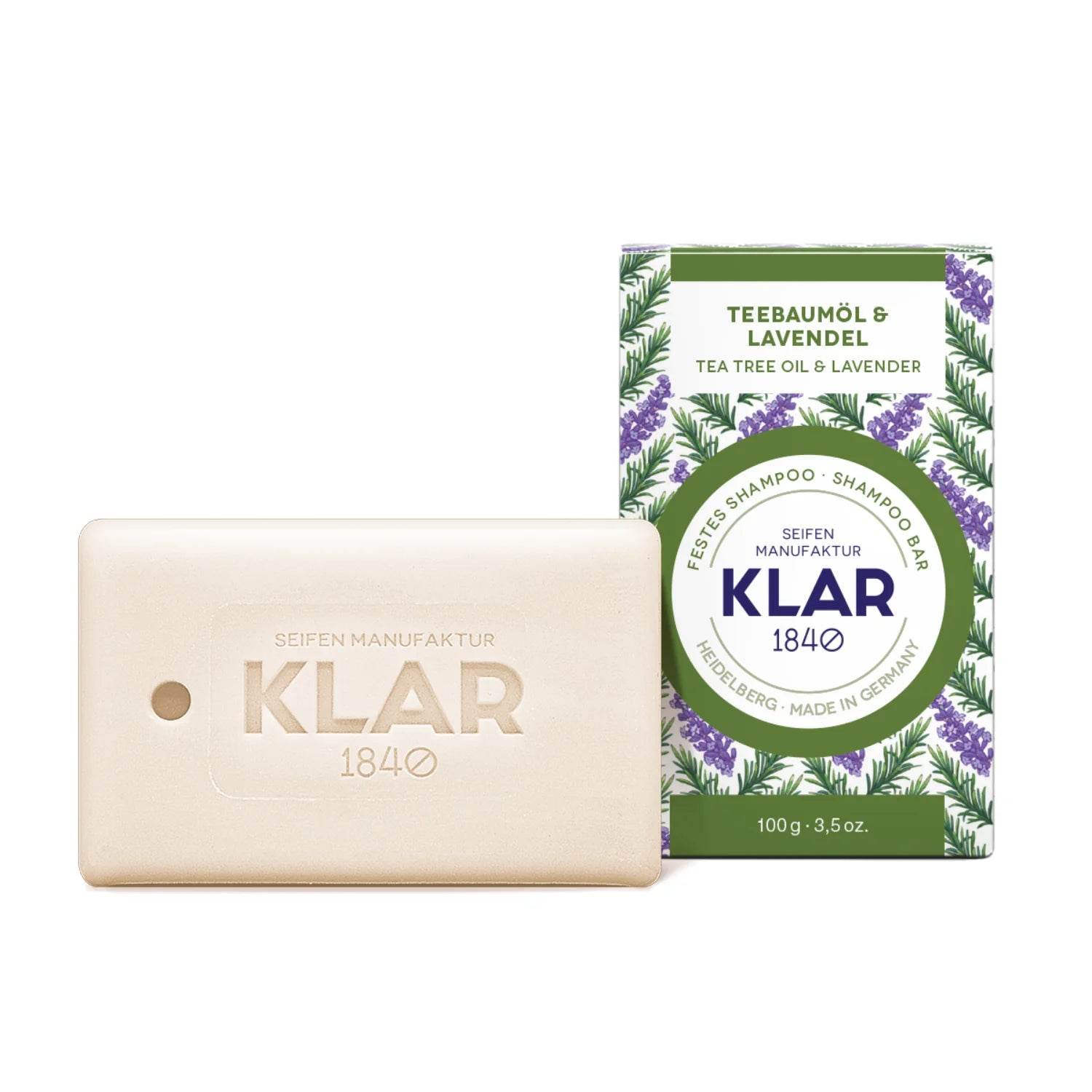 tea tree shampoo lavender Klar's Tea Tree Oil and Lavender Shampoo Bar – Best Brushes