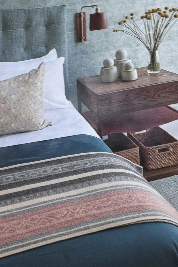 Cherokee Throw – Rosespice | Soft, Breathable Alpaca-Blend Lap Throw